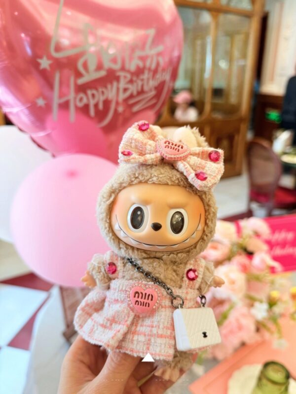 LABUBU Clothes Chanel Pink girl suspender skirt - 图片 6
