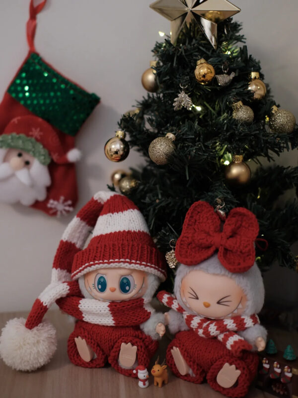 LABUBU Clothes Christmas Set Pure Handmade - 图片 2
