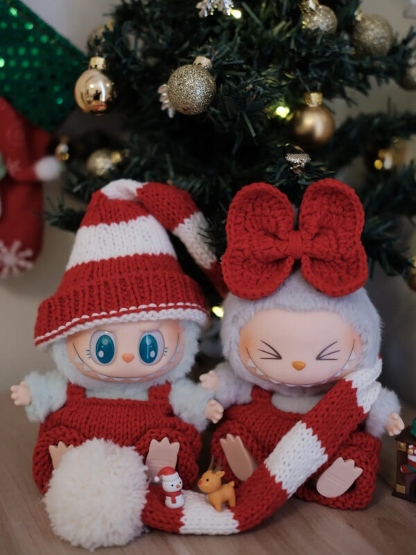 LABUBU Clothes Christmas Set Pure Handmade - 图片 5