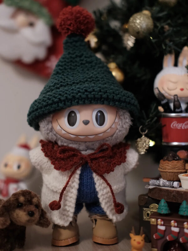 LABUBU Clothes Christmas atmosphere knitted suit By Handmade - 图片 2