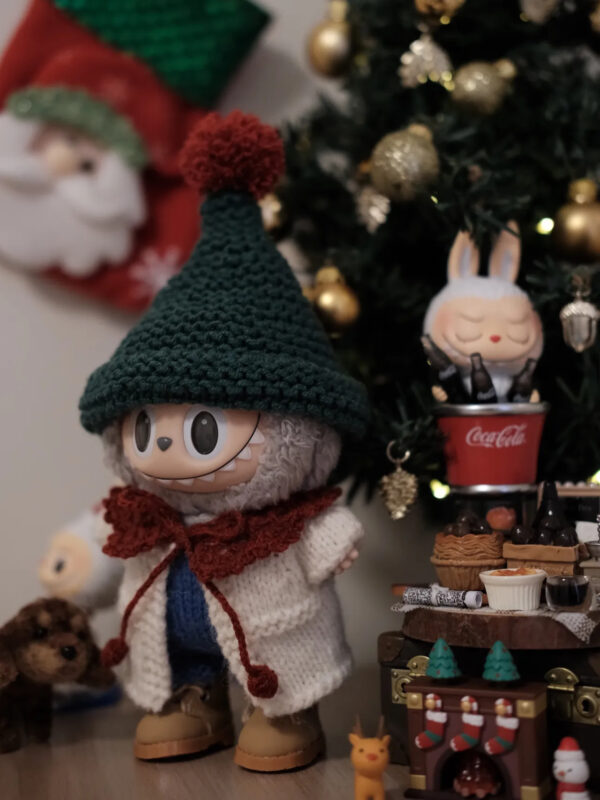 LABUBU Clothes Christmas atmosphere knitted suit By Handmade - 图片 5
