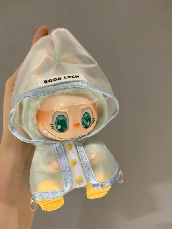 LABUBU Clothes Cute raincoat  with Yellow shoes - 图片 5