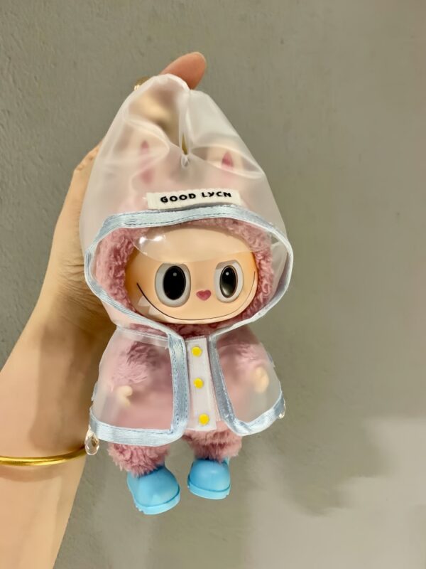 LABUBU Clothes Cute raincoat  with Yellow shoes - 图片 4