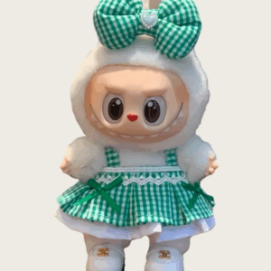 LABUBU Clothes Green Plaid Skirt
