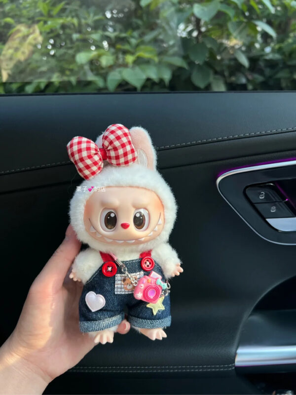 LABUBU Clothes Little Bear denim overalls suit - 图片 5