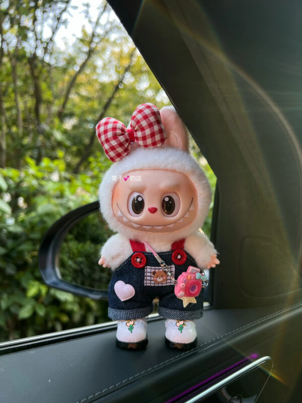 LABUBU Clothes Little Bear denim overalls suit - 图片 2