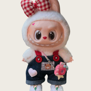 LABUBU Clothes Little Bear denim overalls suit