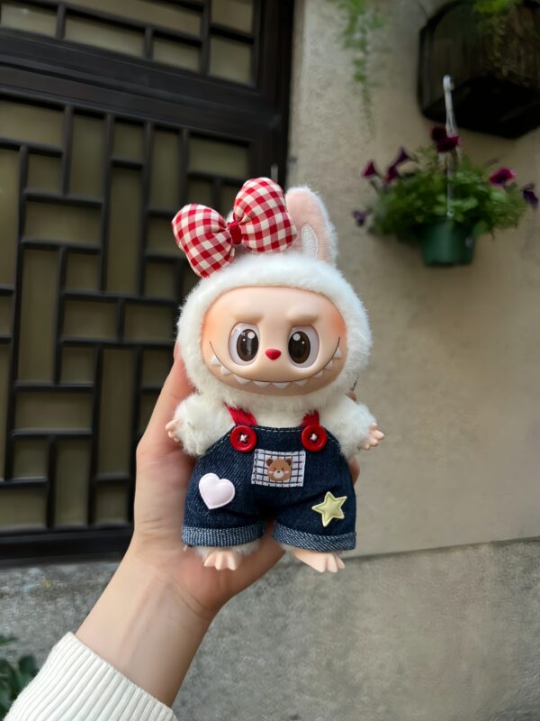 LABUBU Clothes Little Bear denim overalls suit - 图片 4