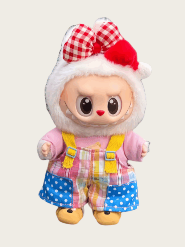 LABUBU Clothes Rainbow Overalls Set