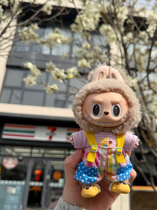 LABUBU Clothes Rainbow Overalls Set - 图片 3