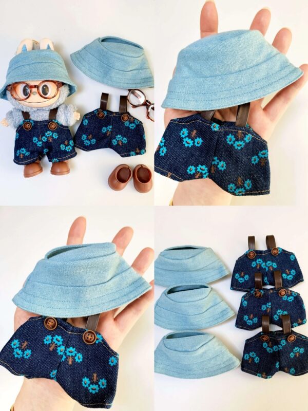 LABUBU Clothes Small flower overalls suit - 图片 3