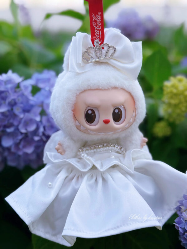 LABUBU Clothes White Wedding Dress - 图片 3