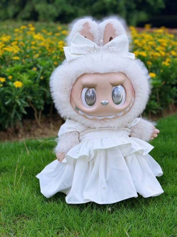 LABUBU Clothes White Wedding Dress - 图片 6