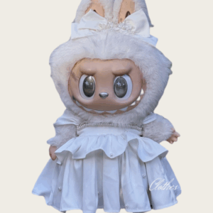 LABUBU Clothes White Wedding Dress