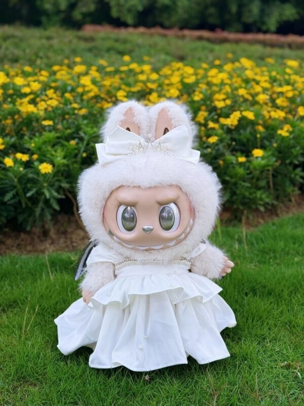 LABUBU Clothes White Wedding Dress - 图片 5