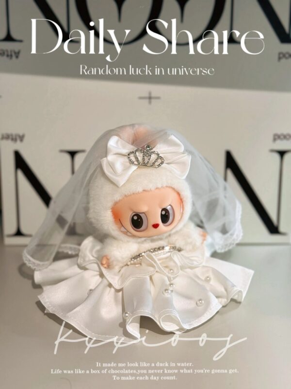 LABUBU Clothes White Wedding Dress - 图片 7