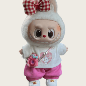 LABUBU Clothes White short-sleeved casual suit