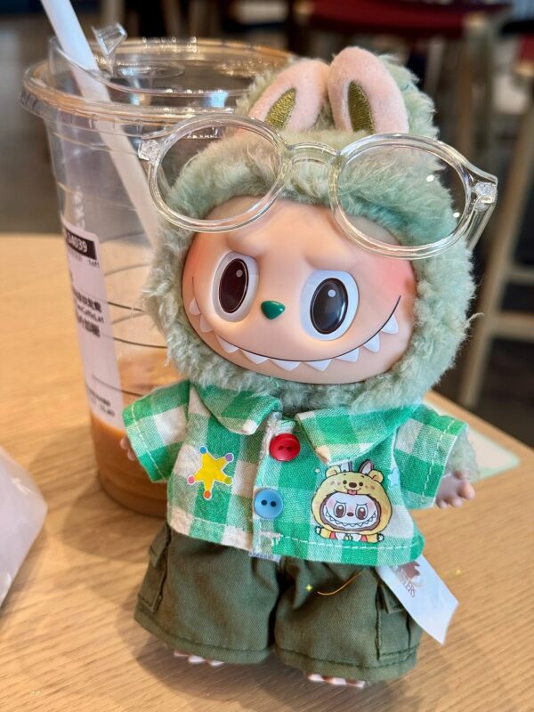 LABUBU Clothes Green Shirt  Doll Clothes - 图片 3