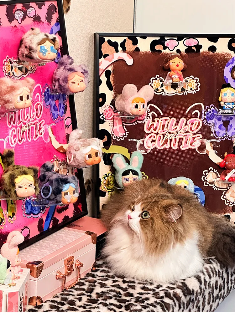 Cry Baby blind box storage Hanging picture Leopard Print - 图片 4