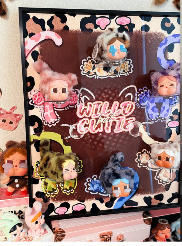 Cry Baby blind box storage Hanging picture Leopard Print - 图片 5
