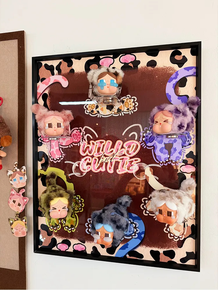 Cry Baby blind box storage Hanging picture Leopard Print - 图片 3