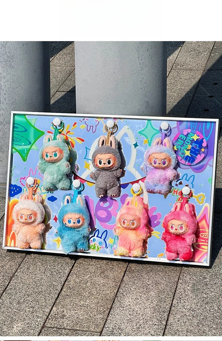 LABUBU Storage   Mirror Rainbow Hanging Picture Doll Storage - 图片 6