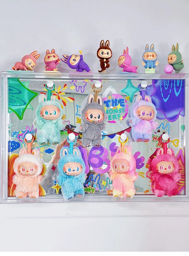 LABUBU Storage   Mirror Rainbow Hanging Picture Doll Storage - 图片 2
