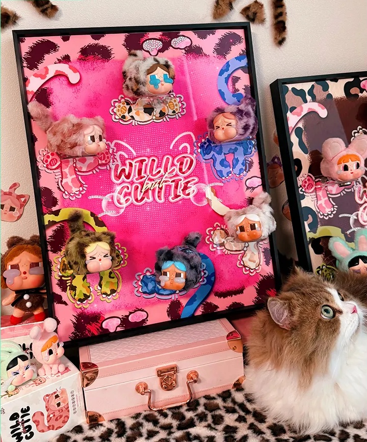 Cry Baby blind box storage Hanging picture Leopard Print - 图片 6