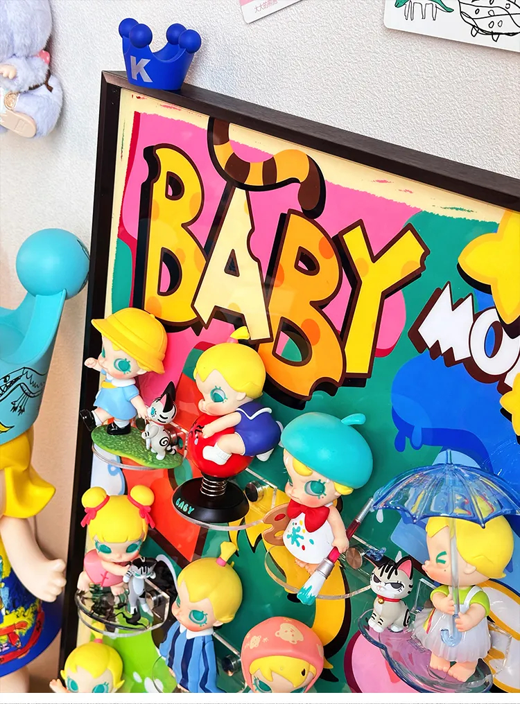 Baby Molly Blind Box Storage Hanging Picture - 图片 4