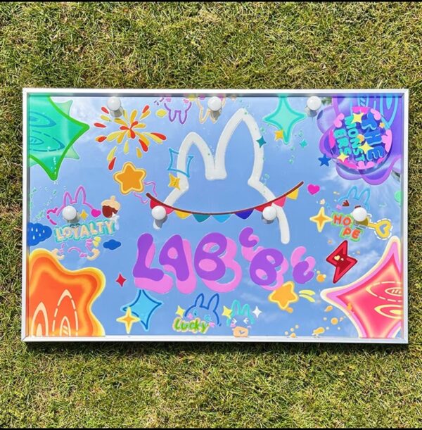 LABUBU Storage   Mirror Rainbow Hanging Picture Doll Storage
